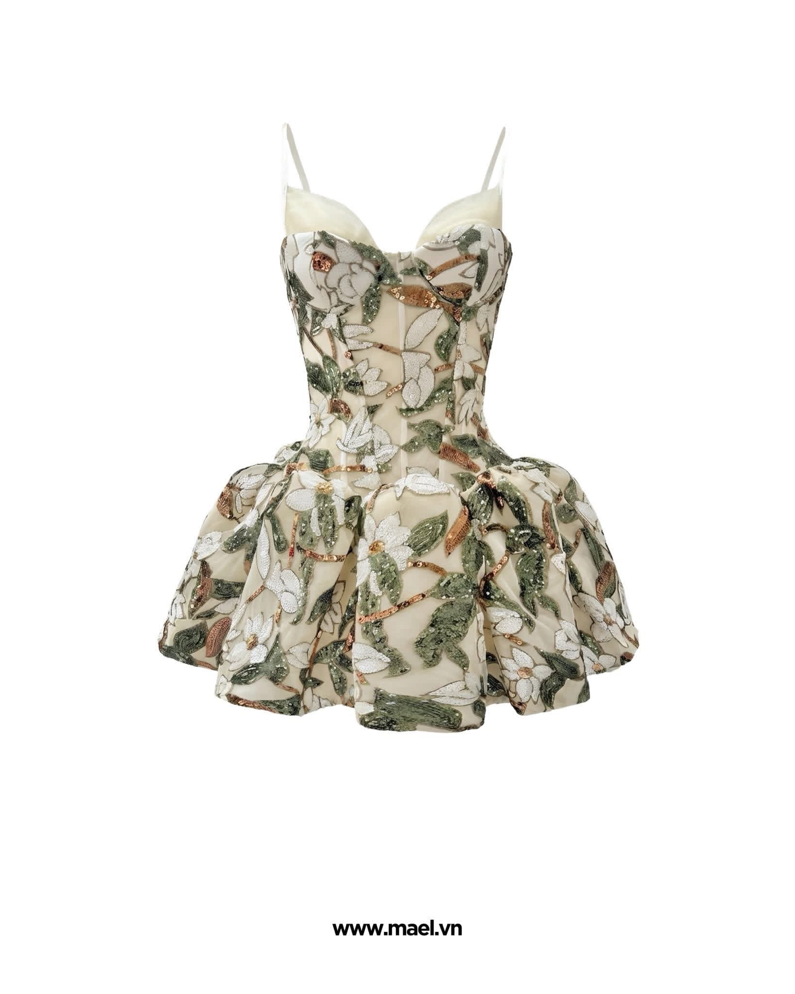 MAEL FEMME SYLVIA DRESS (GREEN) - Image 4