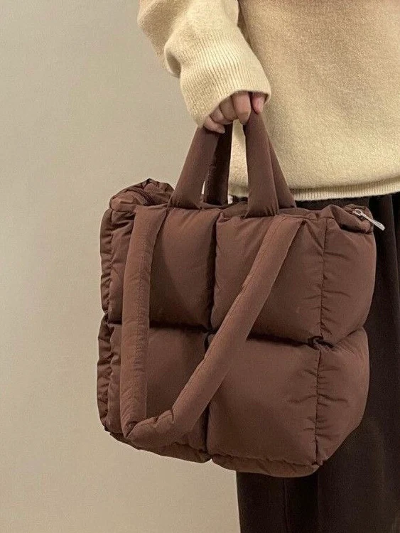‘Marshmallow Puff’ - Feather-Filled Quadrant Tote Bag - Image 3