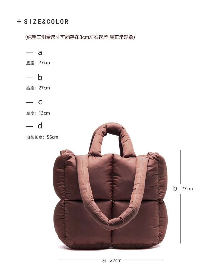 ‘Marshmallow Puff’ - Feather-Filled Quadrant Tote Bag - Image 5