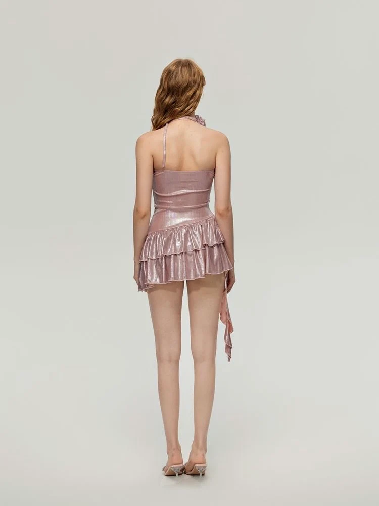 Metal Fairy - Peony Pink Swimdress - Image 4