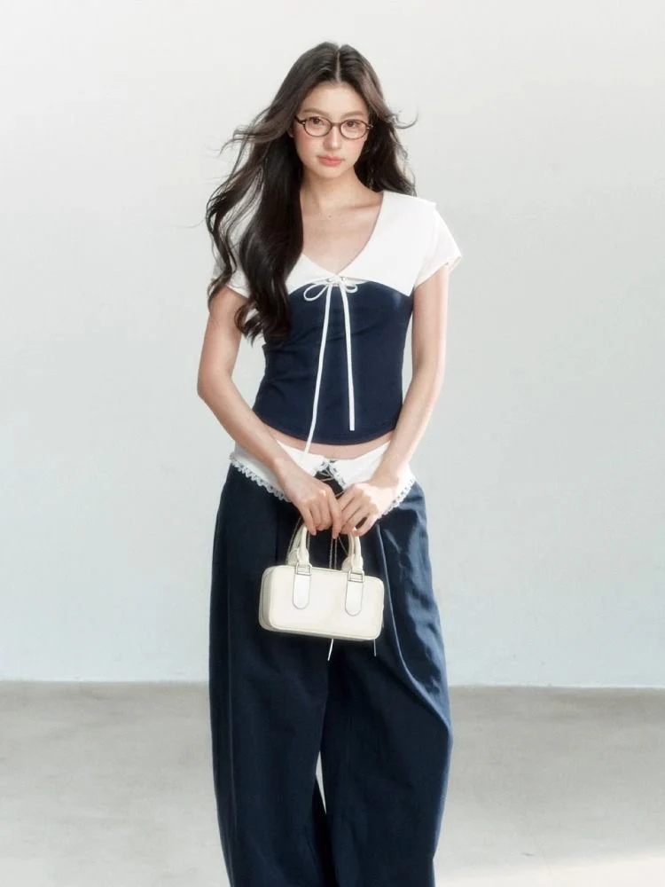 Midnight Preppy Tie Top - Image 3