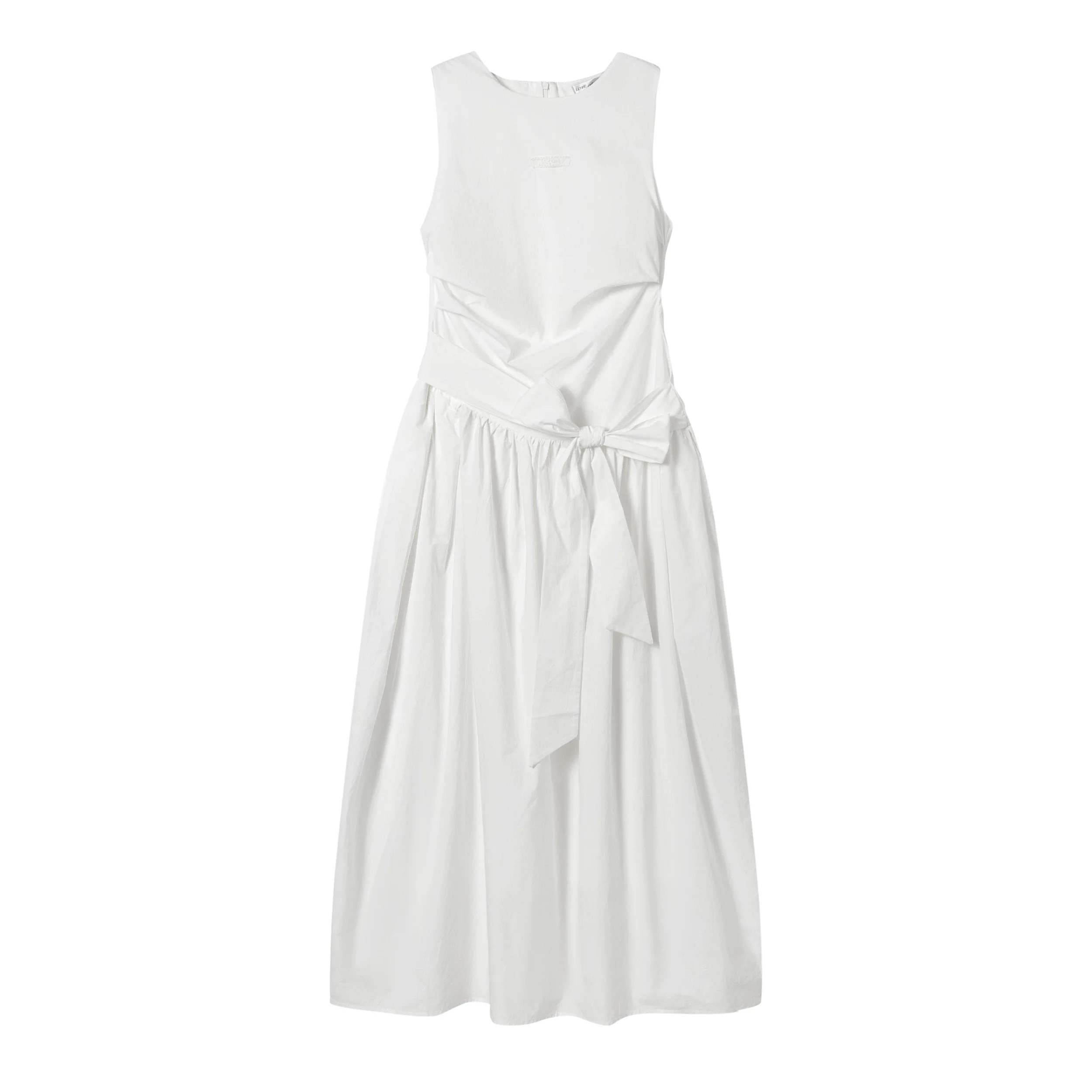 Minimalist Sleeveless Tie-Waist A-Line Dress – Nautical Chic Tank Style - Image 5
