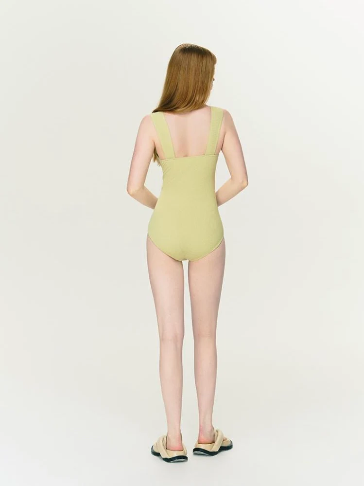 Mint Sprout - Green Cut-out One-piece Swimsuit - Image 3