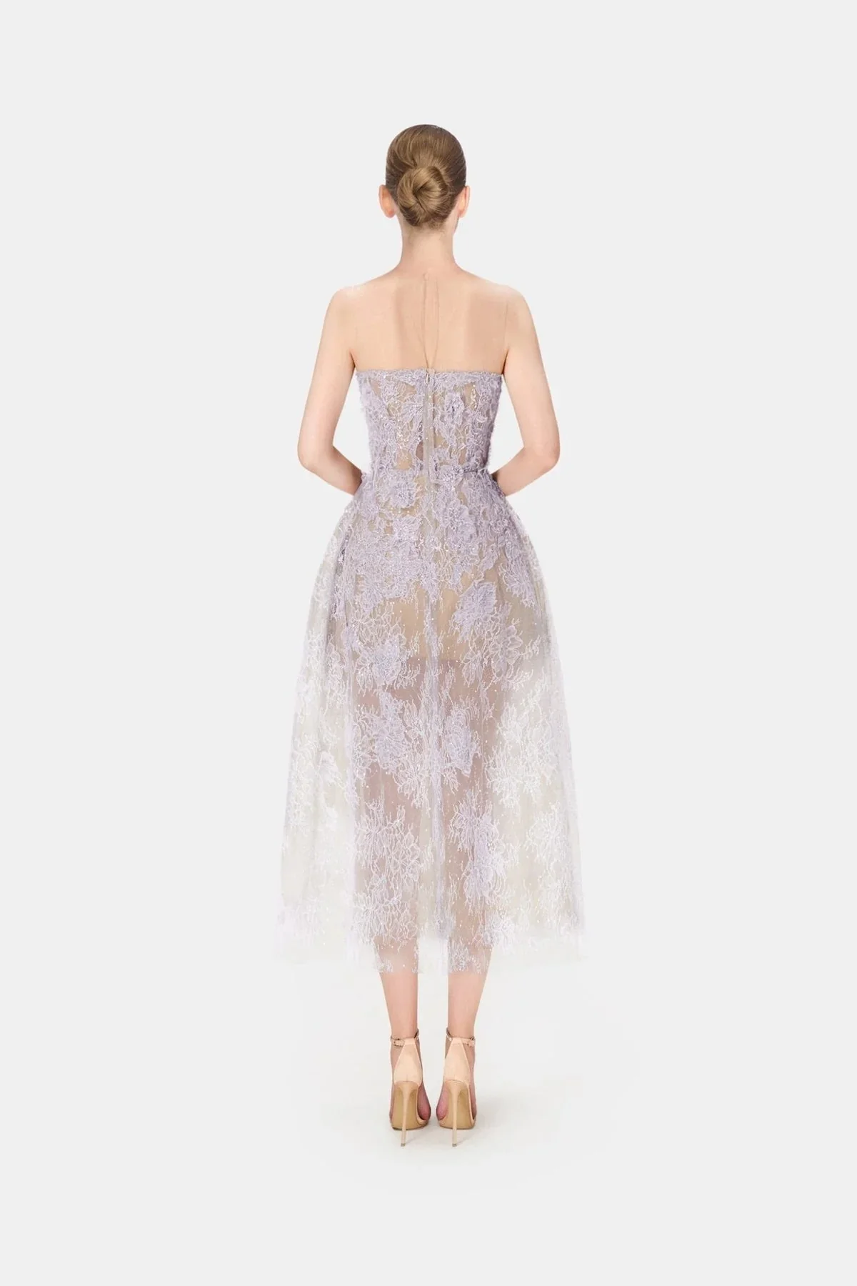 MONTSAND Purple Beaded Lace Maxi Dress - Image 3