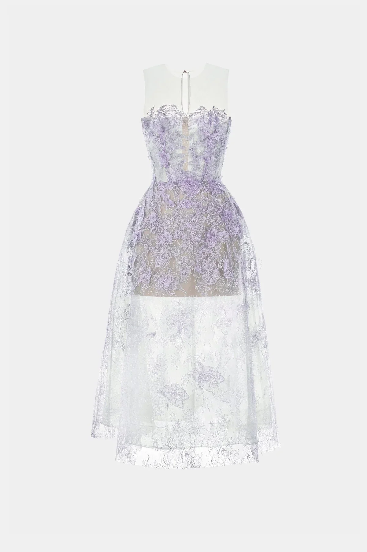 MONTSAND Purple Beaded Lace Maxi Dress - Image 4