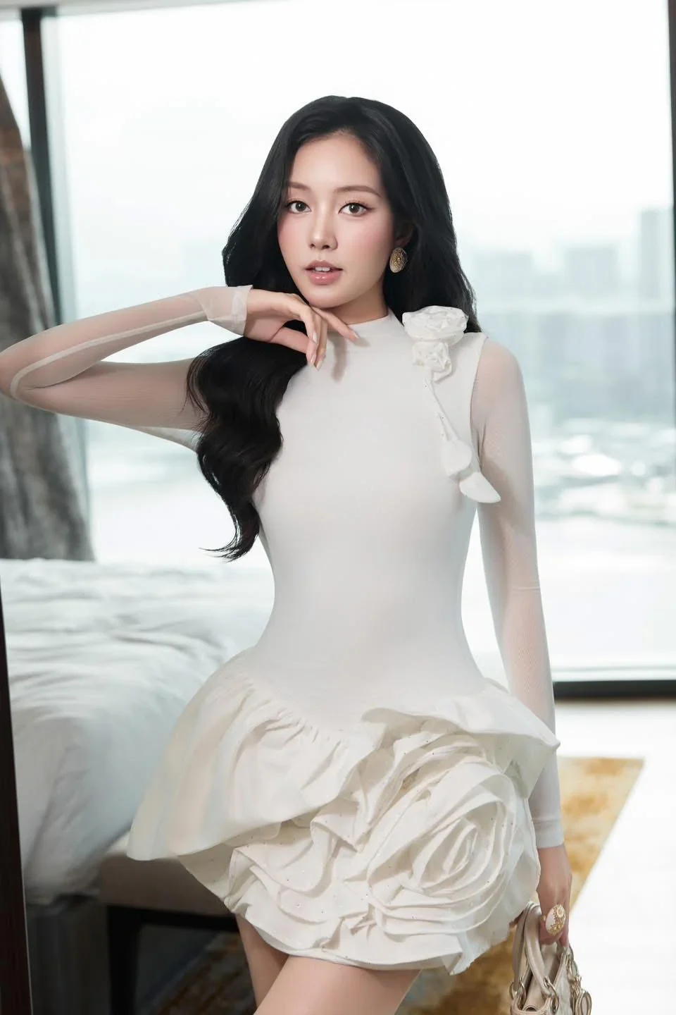 Moulinrose White Rose Dress - Image 7