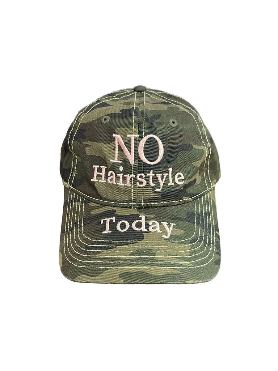 "NO Hairstyle Today" Camouflage Baseball Cap - Image 5