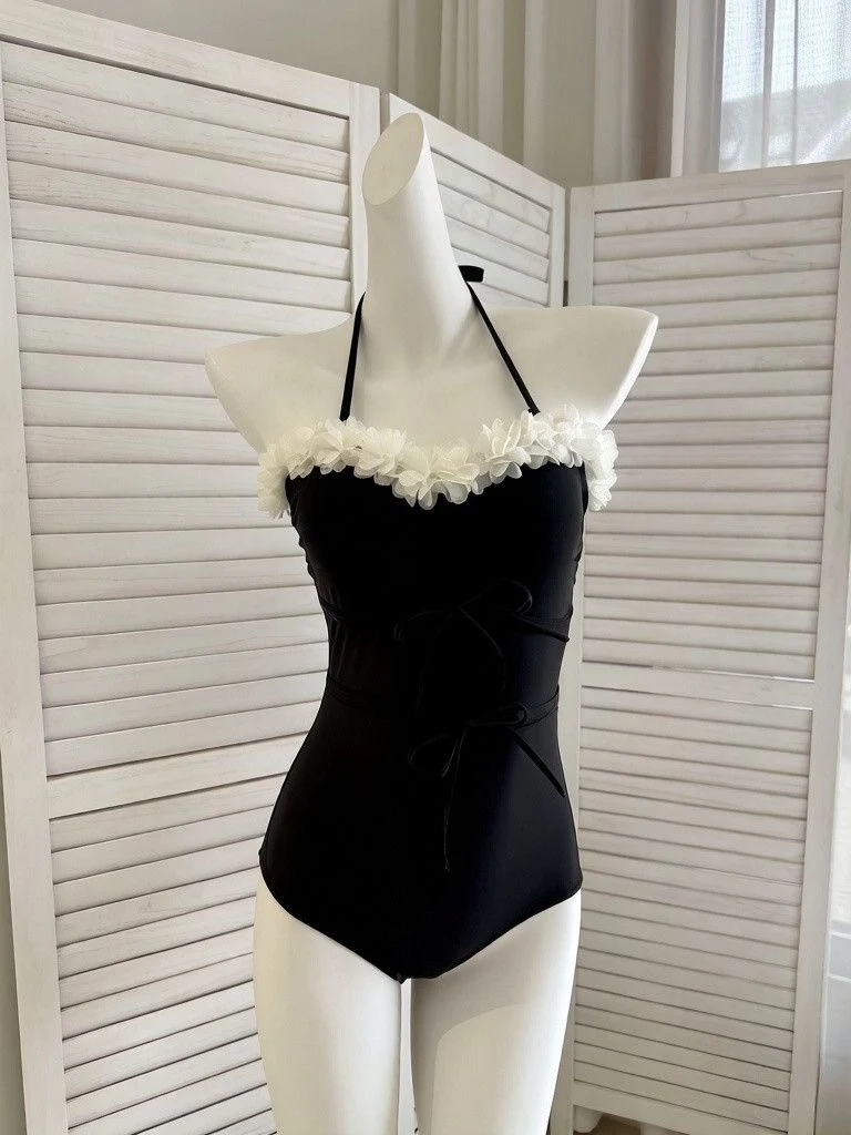 NOIR Ballet Ruffle One Piece Swim Dress - Image 4