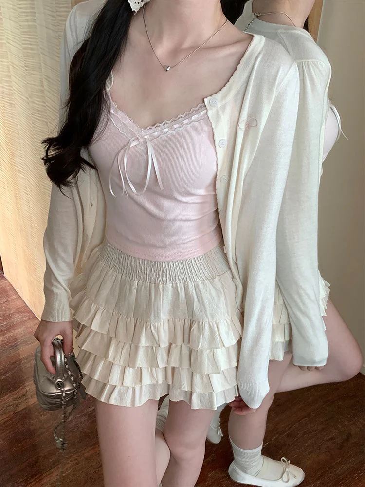 Pink Bowknot Camisole With Built-In Padding - Image 3