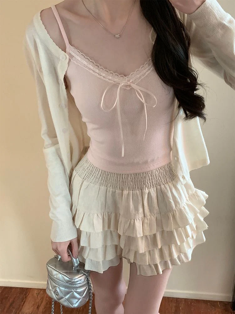 Pink Bowknot Camisole With Built-In Padding - Image 4