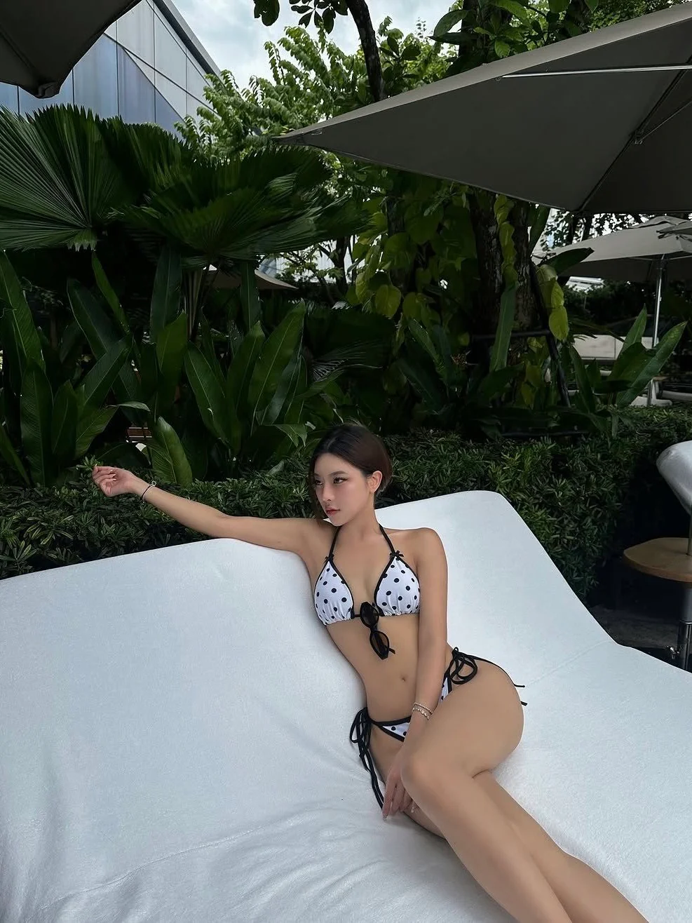 Polka Dot Tie Bikini Set - Image 6