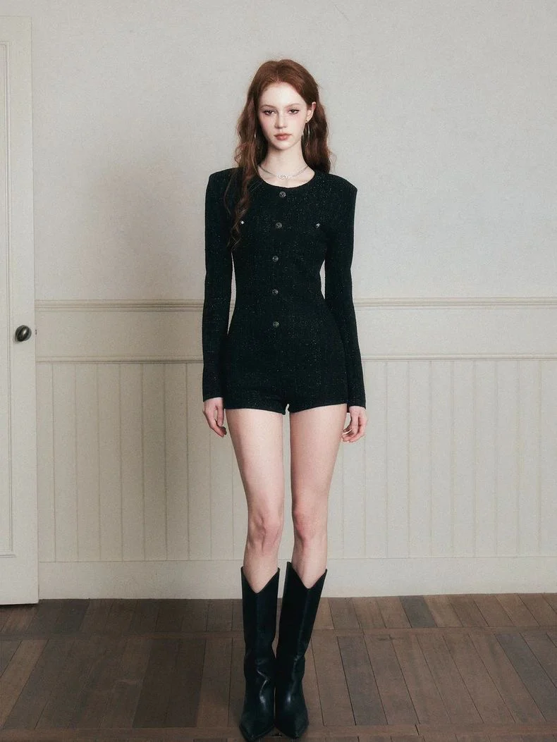 Rebellious Heiress French Tweed Bodysuit - Image 2