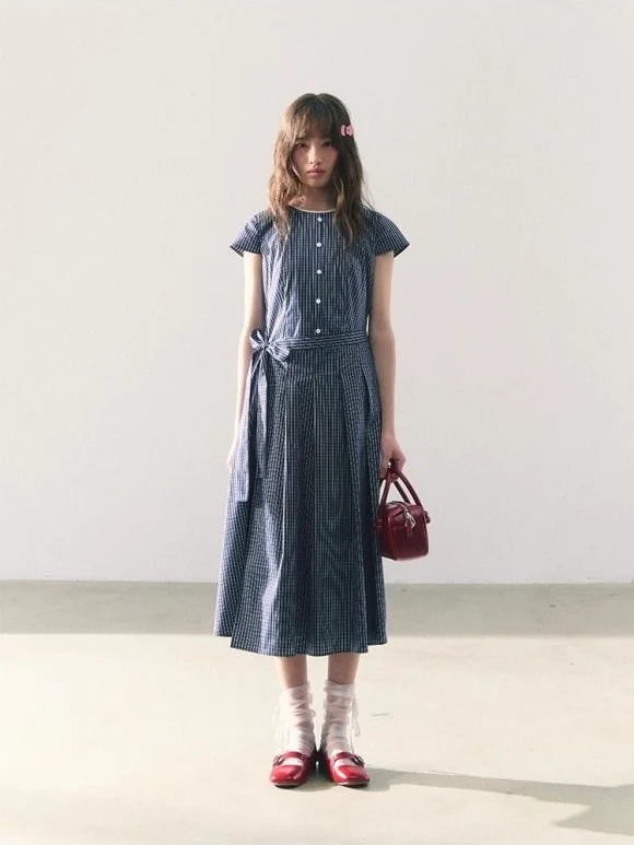 Soft Vintage Gingham Dress - Image 2