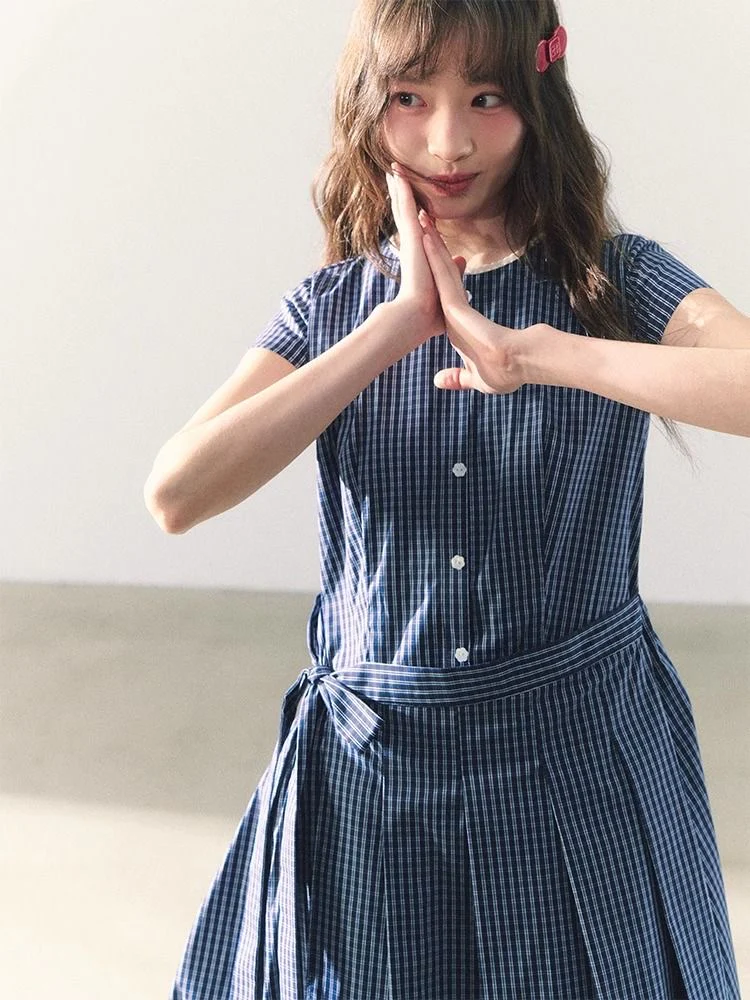 Soft Vintage Gingham Dress - Image 3