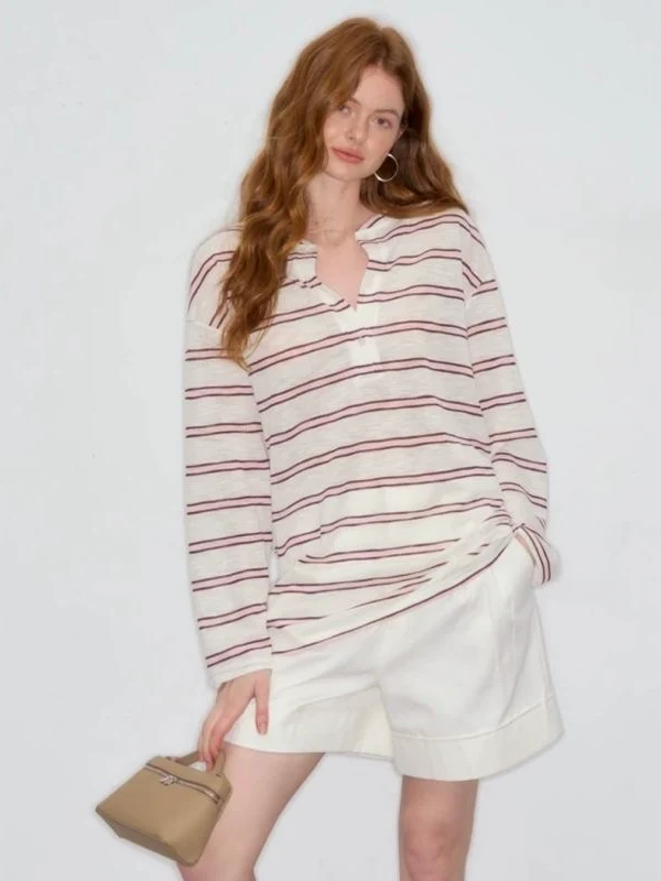 Striped Soft-Collar Shirt