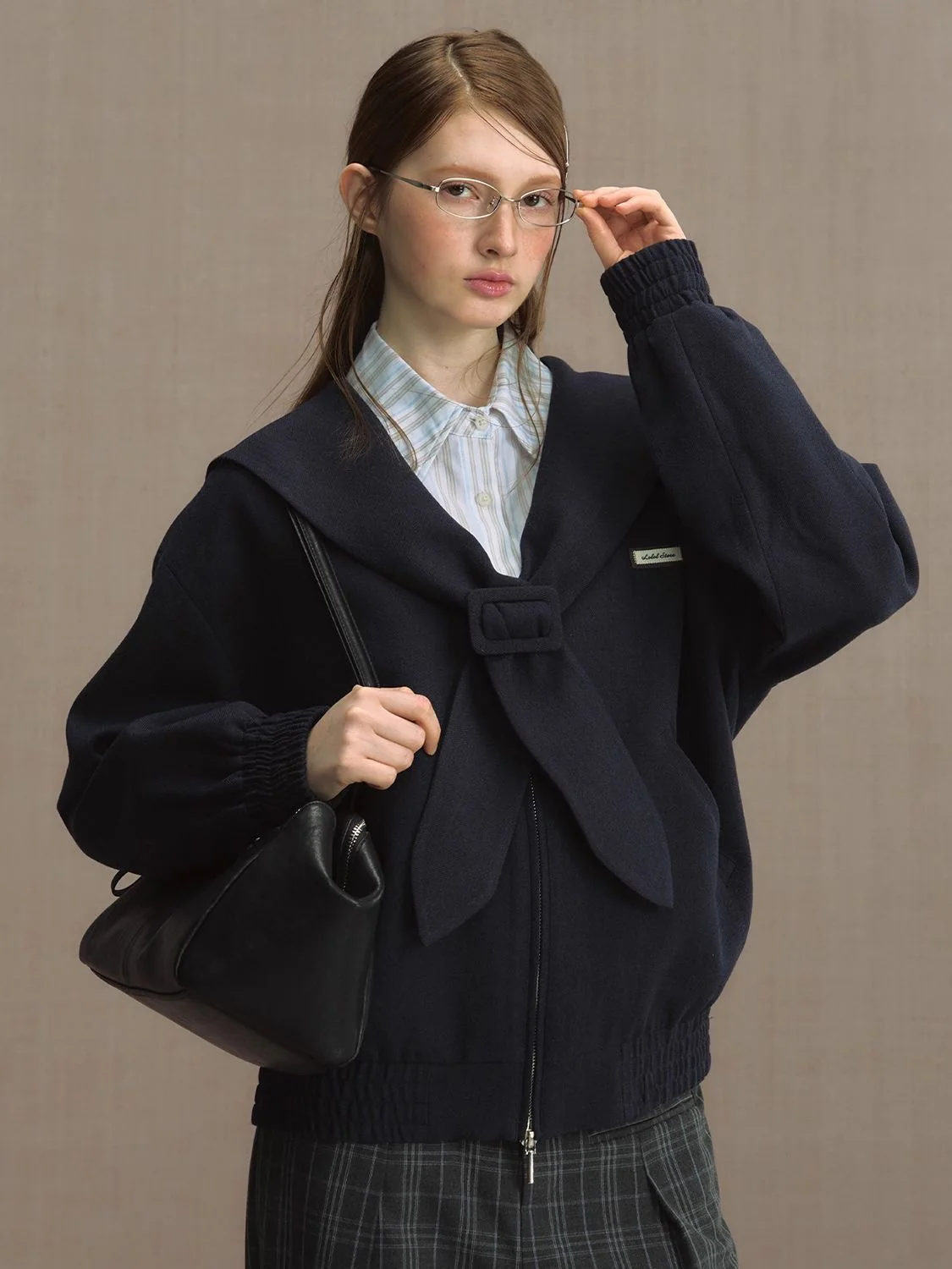 Vintage Navy Sailor Collar Jacket - Image 3