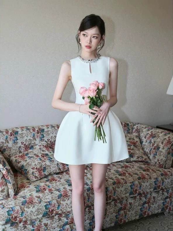 White Duchess Mini Dress - Image 4