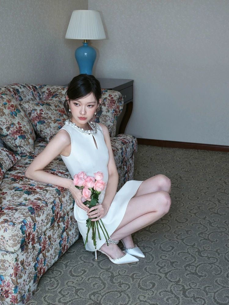 White Duchess Mini Dress - Image 5